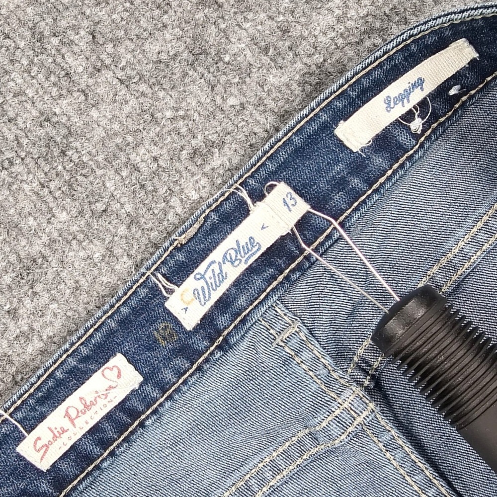 Wild Blue Sadie Robertson Distressed Skinny Legging Jeans Women 13 Medium Wash - Picture 6 of 14